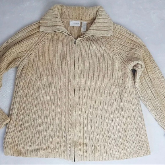 Vintage Tan Liz Claiborne Sweater - Picture 1 of 6